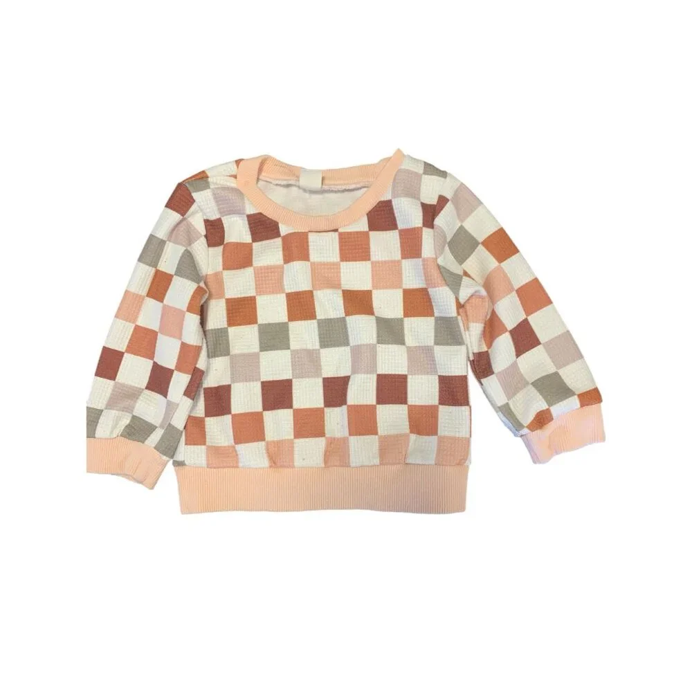 Carters Just One You 6M Animal Print Onesie &‎ Colorblock Checkered Sweat Set